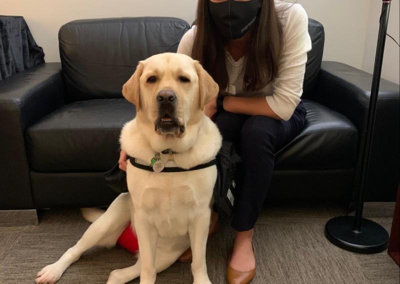 Carly with service dog