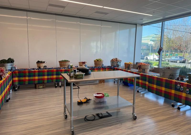 Food Pharmacy set up for food demonstration at Southeast Health Center