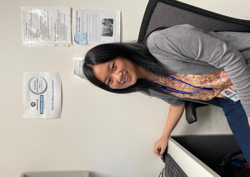 NHC Member Amanda Meng seated in the PAP Office