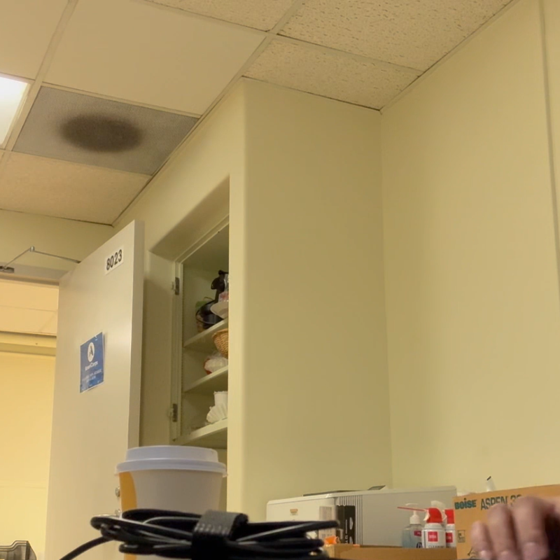 Yucca is seen conducting service at her desk. 