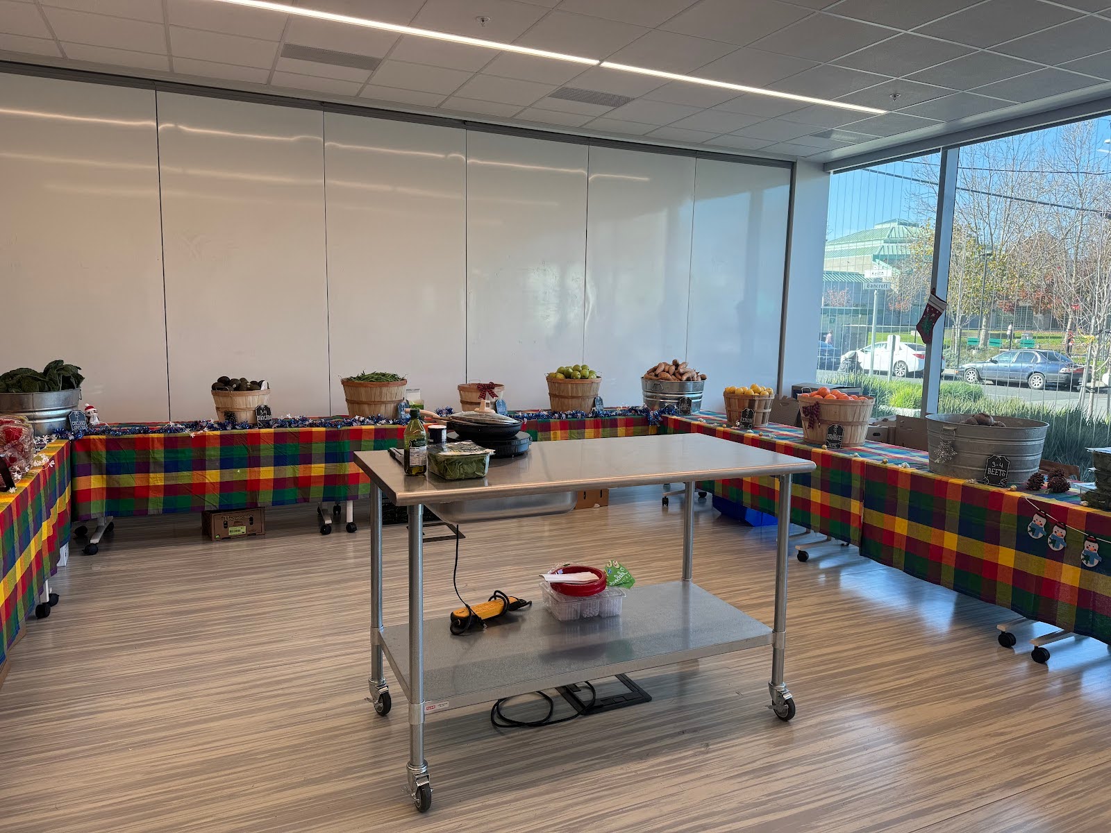 Food Pharmacy set up for food demonstration at Southeast Health Center