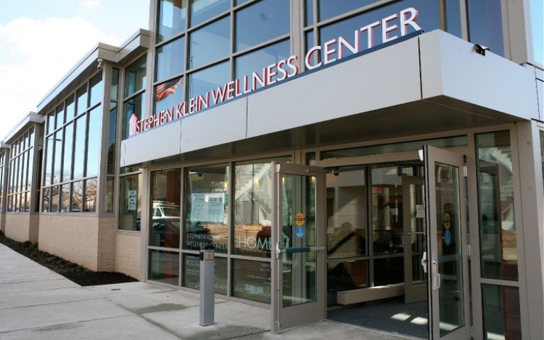 "Entrance for Stephen Klein Wellness Center"