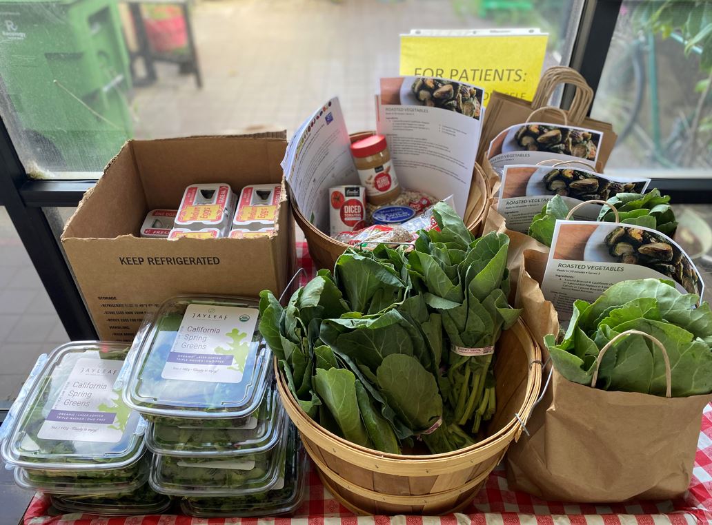 A table of produce from Southeast Health Center.